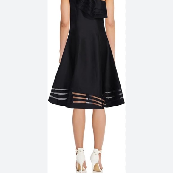 Adrianna Papell  Mikado Organza  One-Shoulder Dress